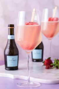 Strawberry Prosecco martini cocktail recipe