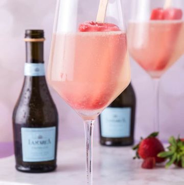 Strawberry Prosecco martini cocktail recipe