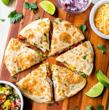 Chicken and Veggie Quesadillas