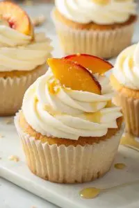 Honey-Peach-Cream-Cheese-Cupcakes