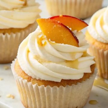 Honey-Peach-Cream-Cheese-Cupcakes