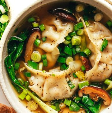 Potstickers Soup With Mushrooms Recipe