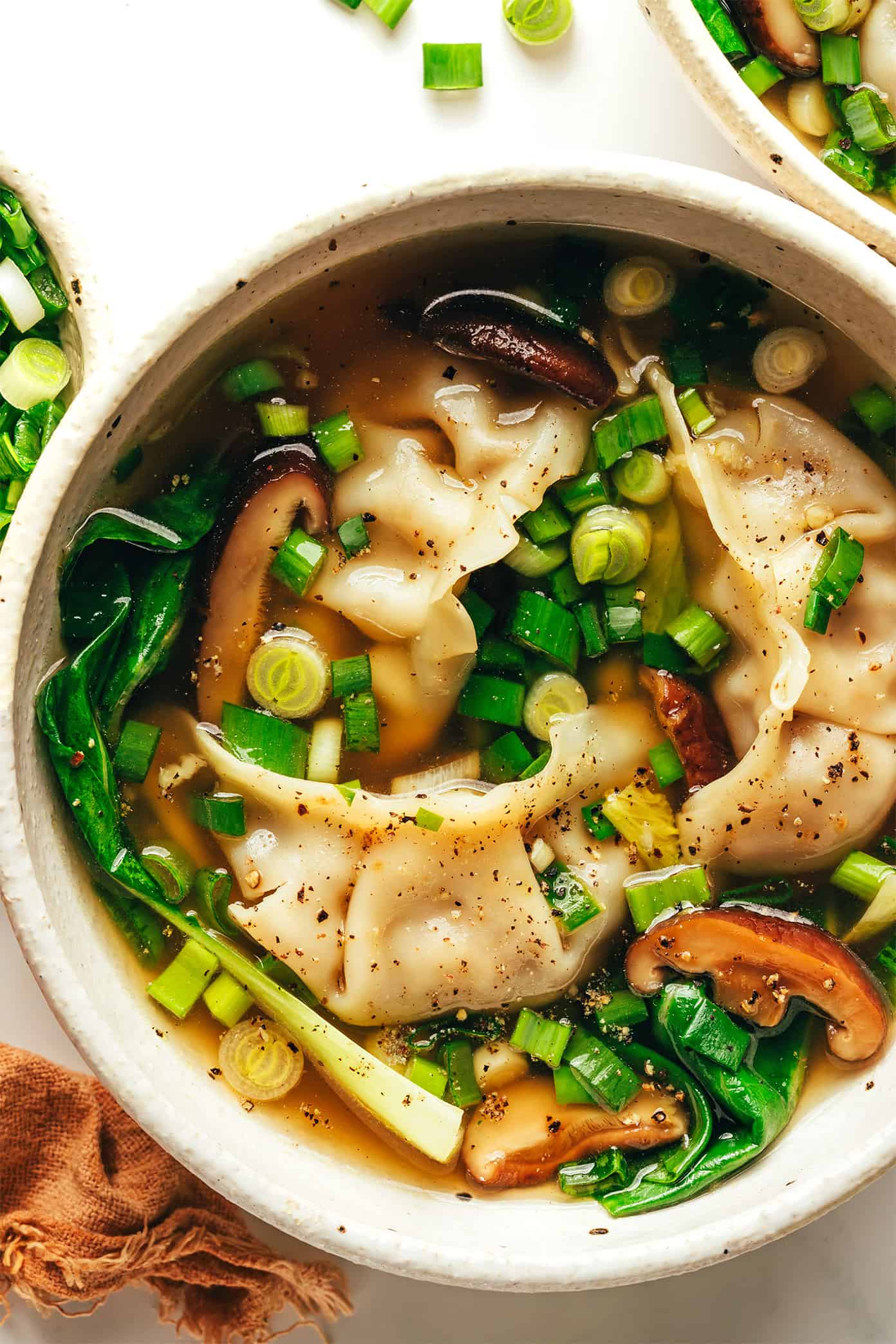 Homemade Potstickers Soup With Mushrooms Recipe-image